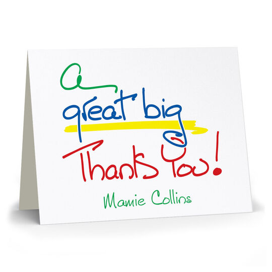 A Great Big Thank You Folded Note Cards